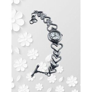 BRIGHTON LIDO ISLAND Heart Watch Works New Battery RETIRED Silver Plated NWOT